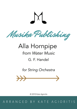 Book cover for Alla Hornpipe from Handel's Water Music - for String Orchestra