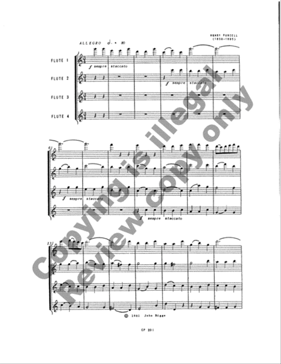 Music from Bonduca Music from Bonduca Flute Quartet scores gallery preview page 7