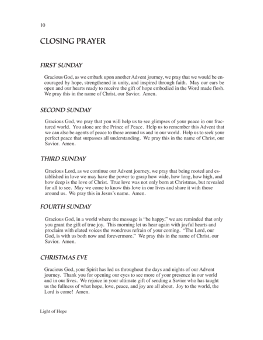 Light of Hope 3-Part scores gallery preview page 11