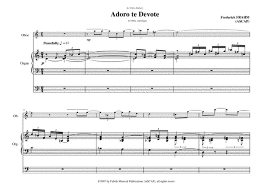 Frederick Frahm: Adoro Te Devote for oboe and organ