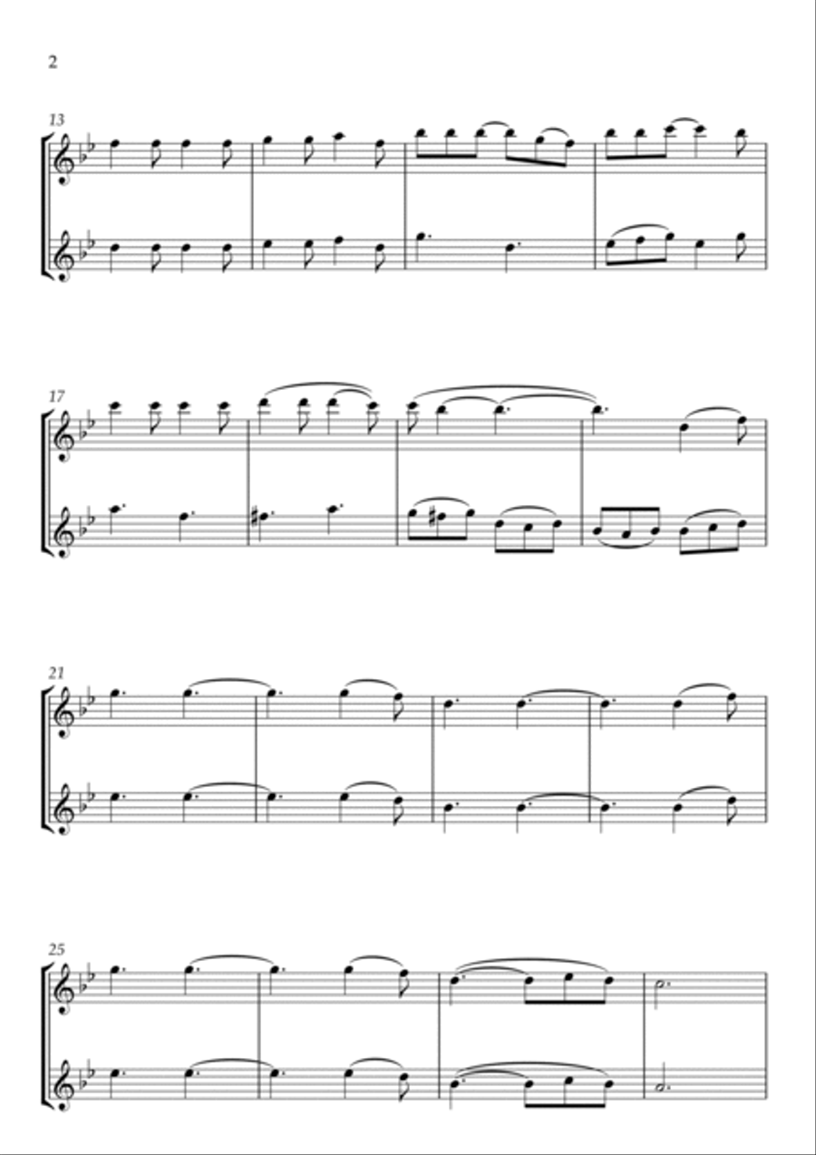 Hallelujah Woodwind Duet scores gallery preview page 2