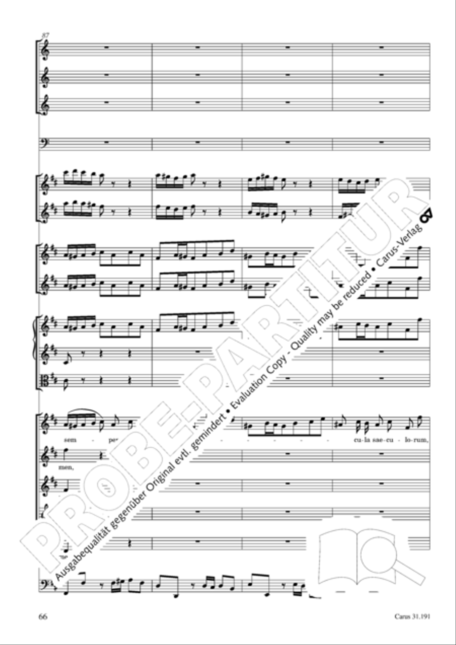 Gloria in excelsis Deo SSATB scores gallery preview page 66