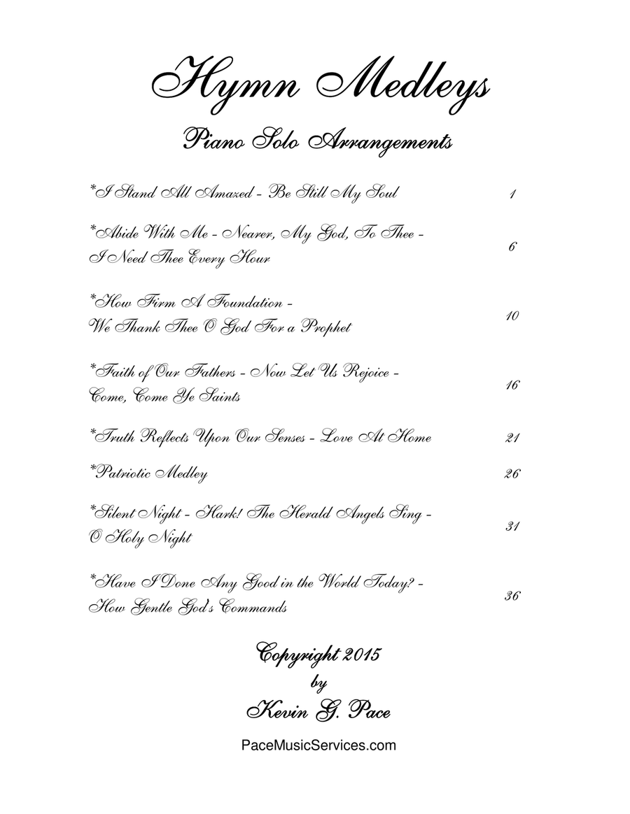 Hymn Medleys: Piano Solo Arrangements Piano Solo scores gallery preview page 3