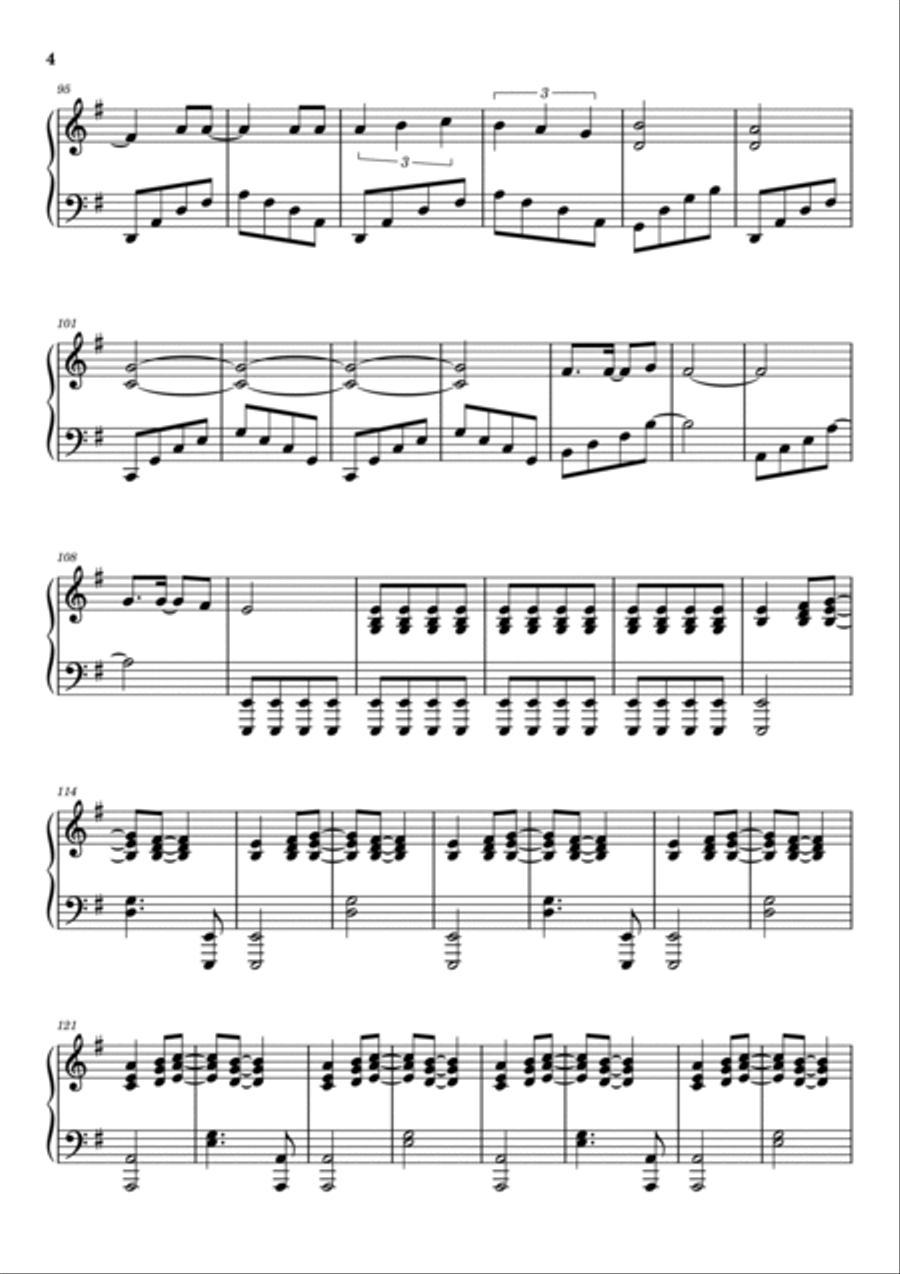 Hey You Piano Solo scores gallery preview page 4