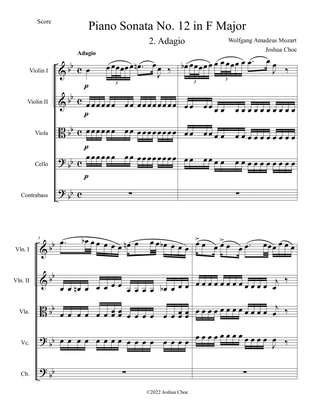 Piano Sonata No. 12 in F Major, Movement 2