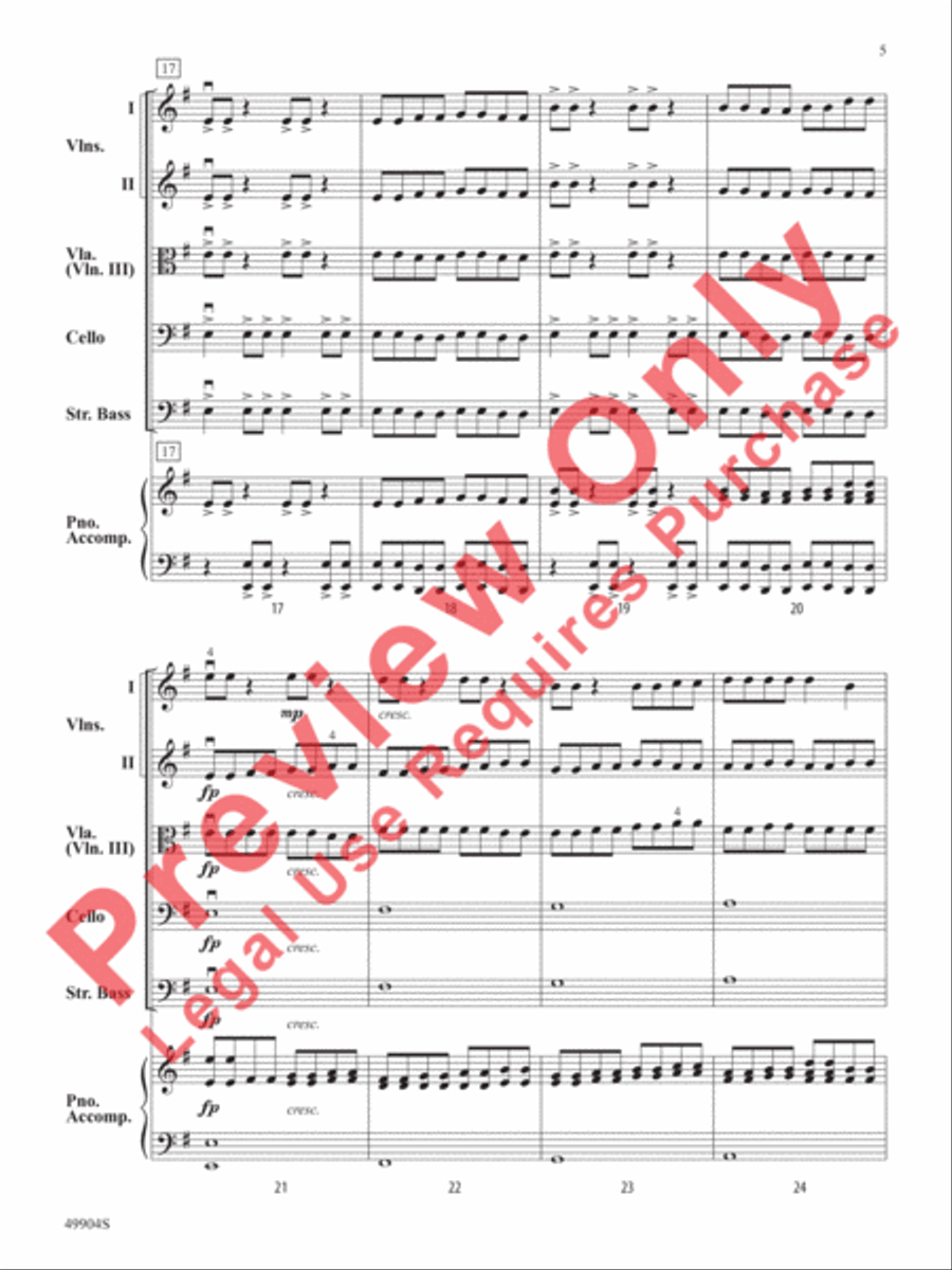 Dragon Chase String Orchestra scores gallery preview page 6