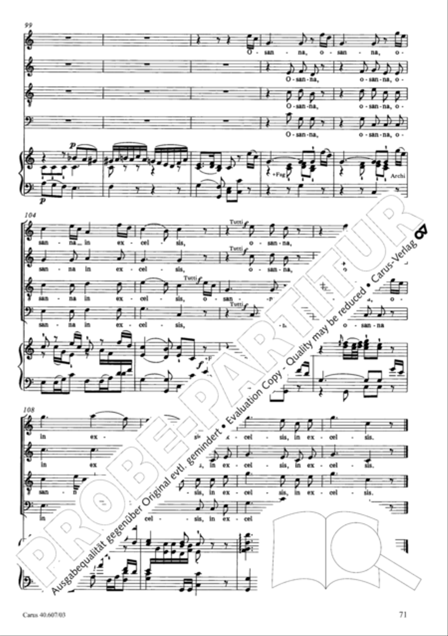 Mass in time of war (Missa in tempore belli) 4-Part scores gallery preview page 78