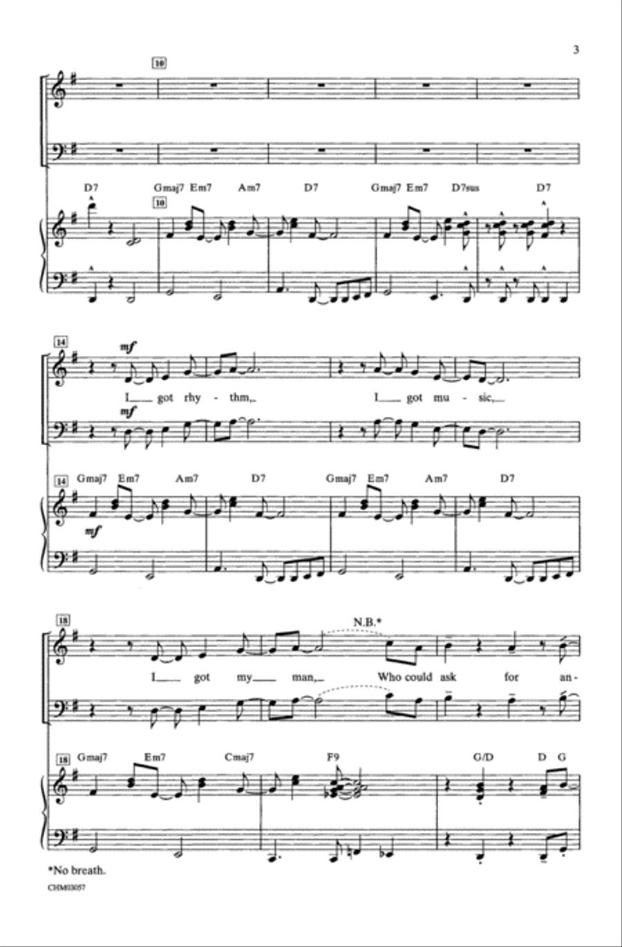 I Got Rhythm (with Fascinating) - SAB 3-Part scores gallery preview page 3