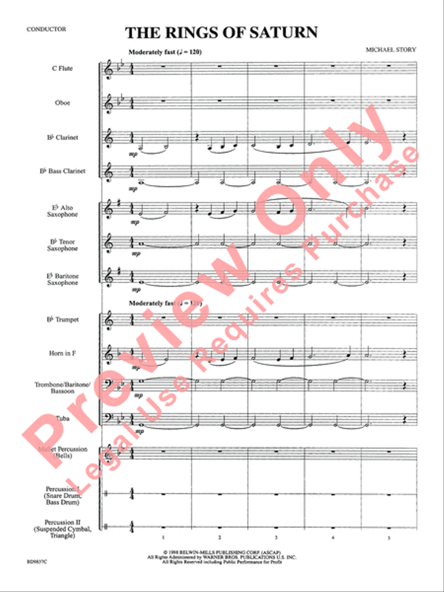 The Rings of Saturn The Rings of Saturn Concert Band scores gallery preview page 4