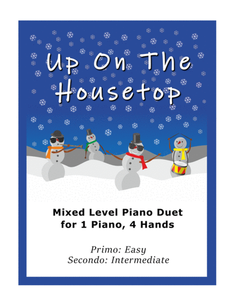 Up On the Housetop (Easy Piano Duet; 1 Piano, 4-Hands) image number null