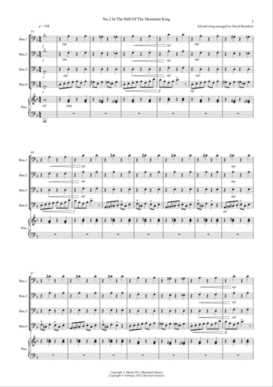2 Classical Favourites for Bassoon Quartet (volume one) 2 Classical Favourites for Bassoon Quartet (volume one) Bassoon Quartet scores gallery preview page 3