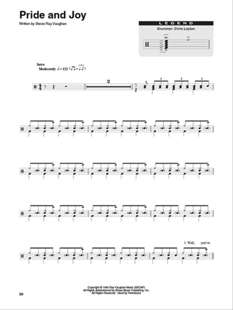 Stevie Ray Vaughan Percussion scores gallery preview page 4