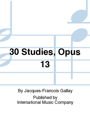 Book cover for 30 Studies, Opus 13