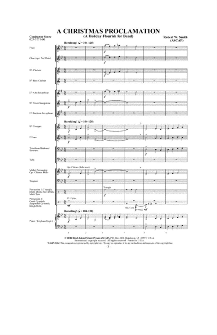 A Christmas Proclamation A Christmas Proclamation Concert Band scores gallery preview page 2