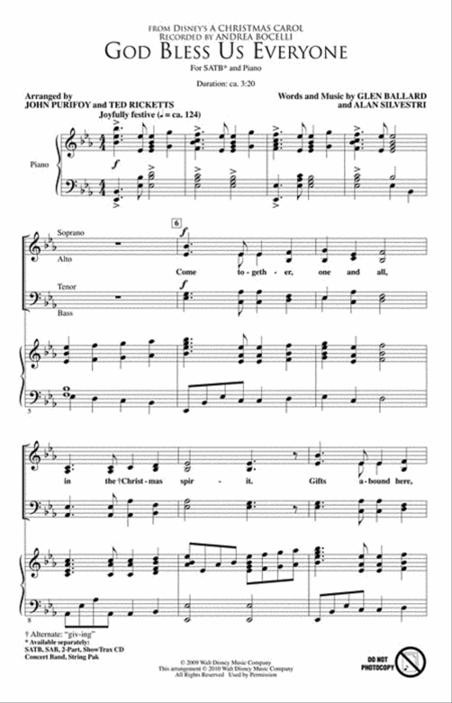 God Bless Us Everyone Choir scores gallery preview page 2