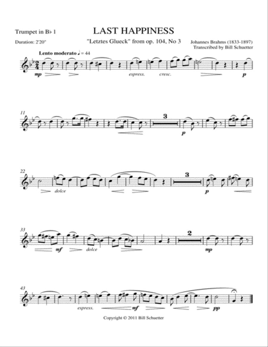 Last Happiness, Op. 104, #3 Chamber Music scores gallery preview page 4