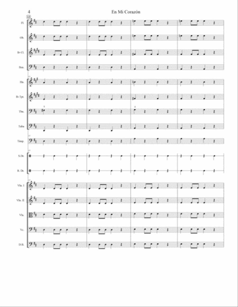 En Mi Corazon Full Orchestra scores gallery preview page 5