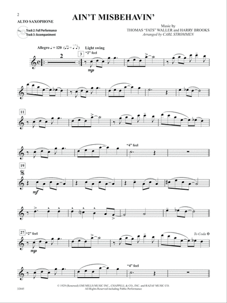 Instrumental Solos by Special Arrangement (11 Songs Arranged in Jazz Styles with Written-Out Improvisations) Alto Saxophone scores gallery preview page 3