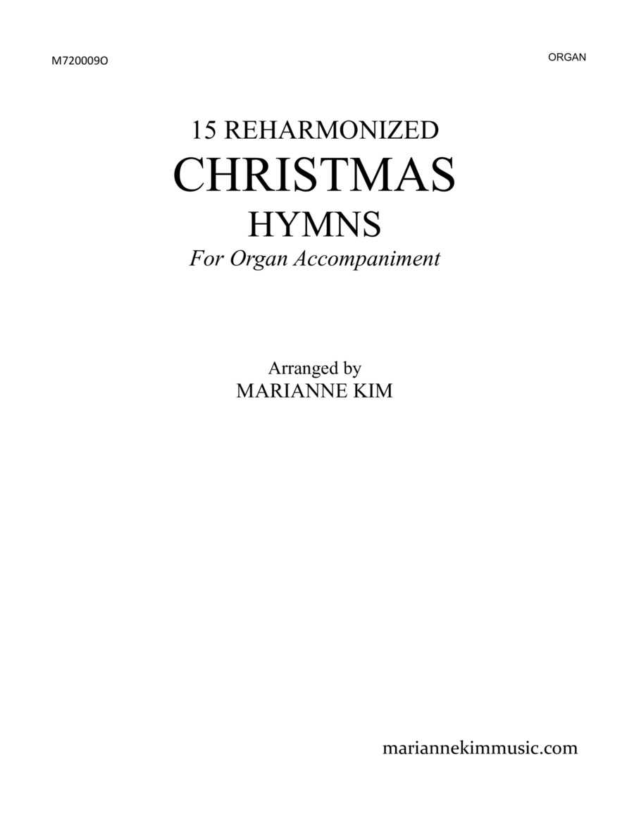 15 Reharmonized Hymns for Christmas Organ Solo scores gallery preview page 1