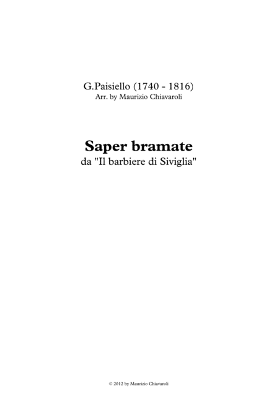 Saper bramate Full Orchestra scores gallery preview page 1