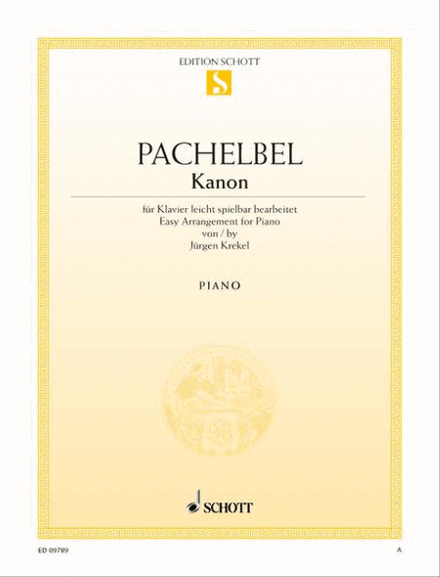 Canon Piano Solo scores gallery preview page 1