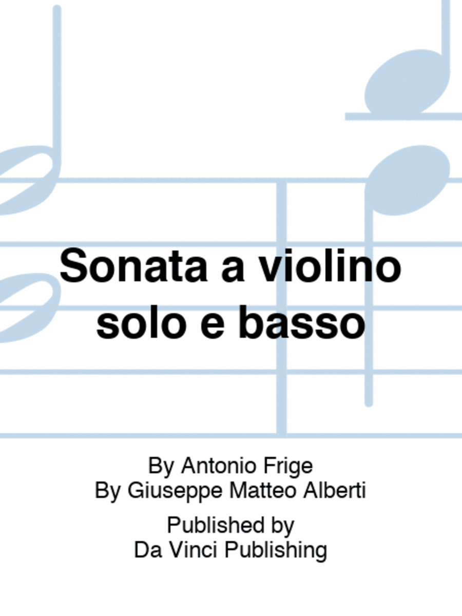 Sonata a violino solo e basso Violin scores gallery preview page 1