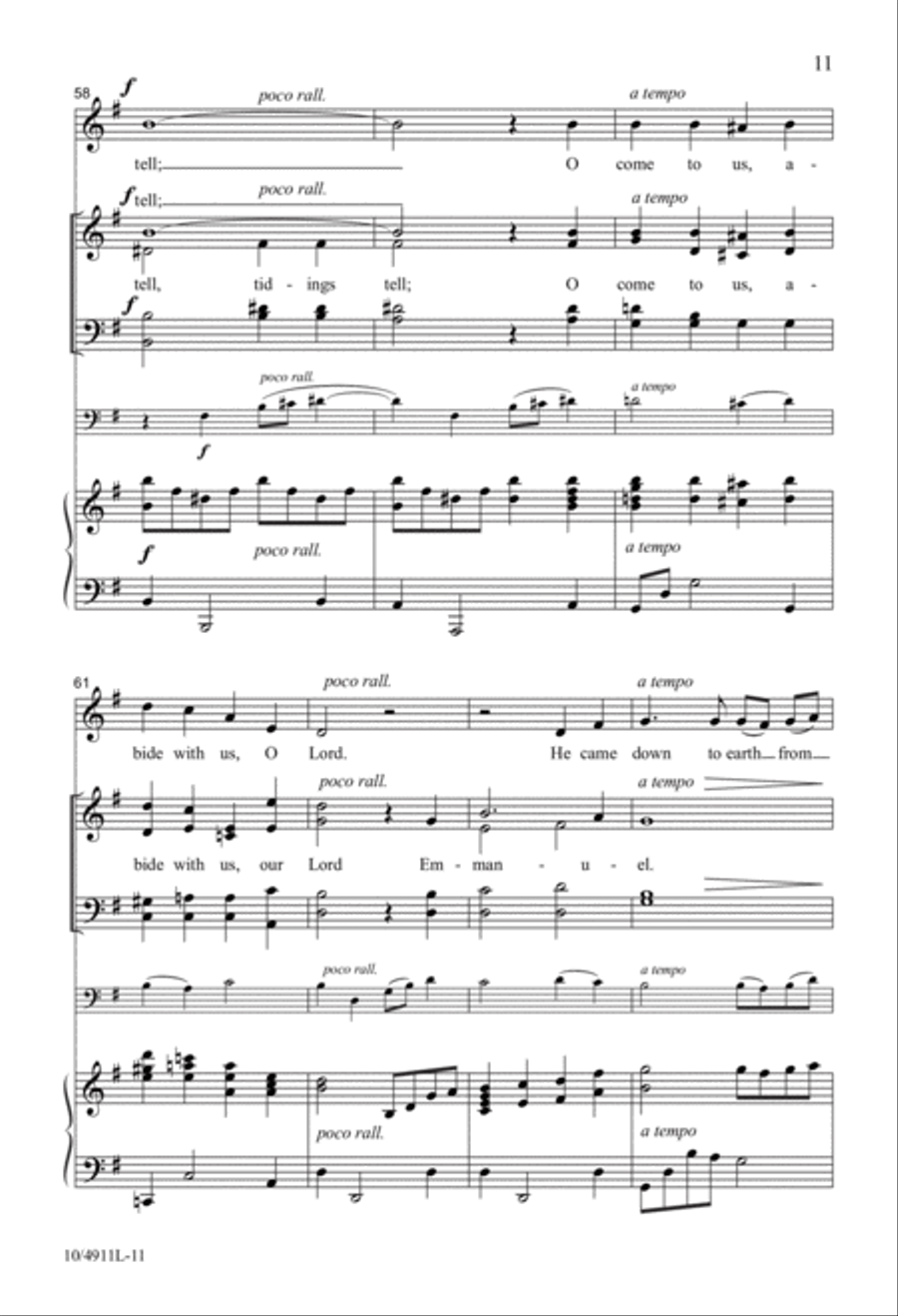 Once in Royal Bethlehem 4-Part scores gallery preview page 11