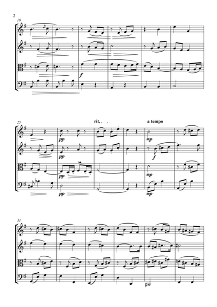 Chanson De Matin -E. Elgar for String Quartet- Intermediate image number null