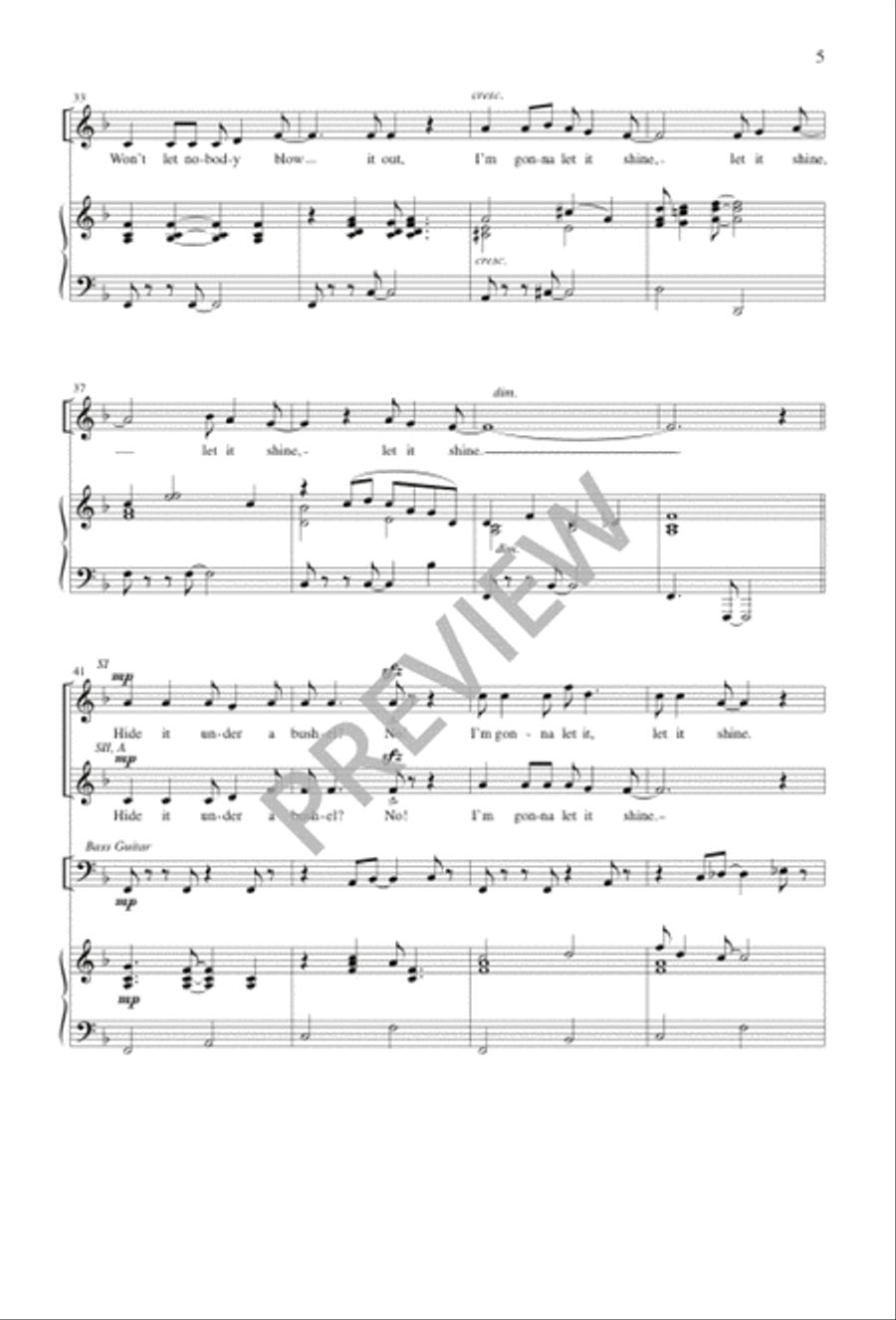This Little Light of Mine SSA scores gallery preview page 5