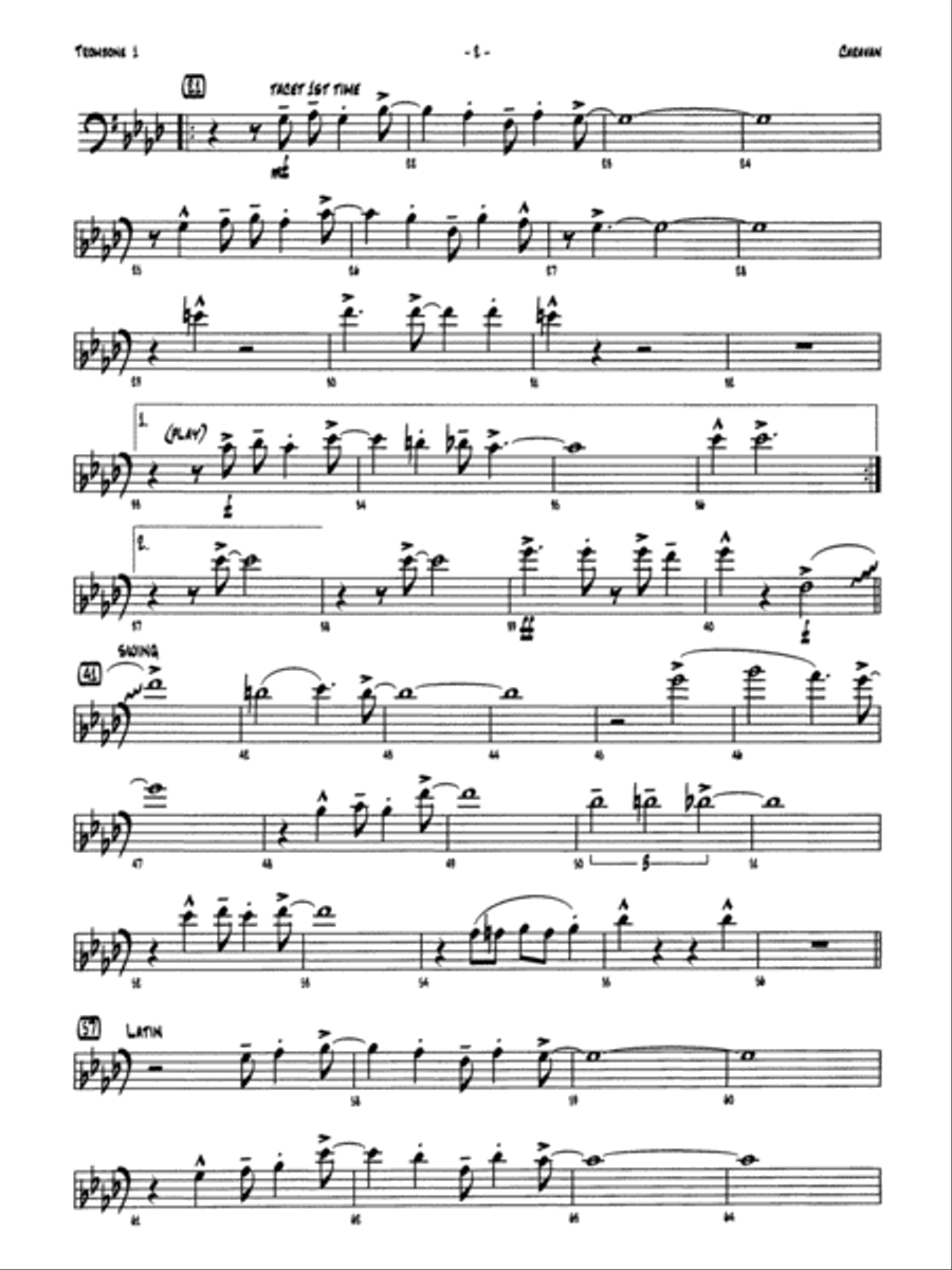 Caravan: 1st Trombone Jazz Ensemble scores gallery preview page 2