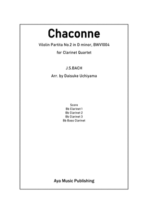 Book cover for Bach Chaconne for Clarinet Quartet