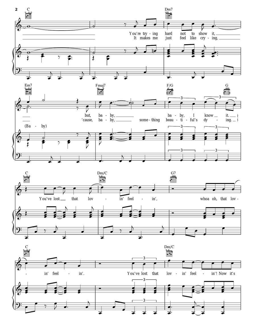 You've Lost That Lovin' Feelin' Piano, Vocal, Guitar scores gallery preview page 2