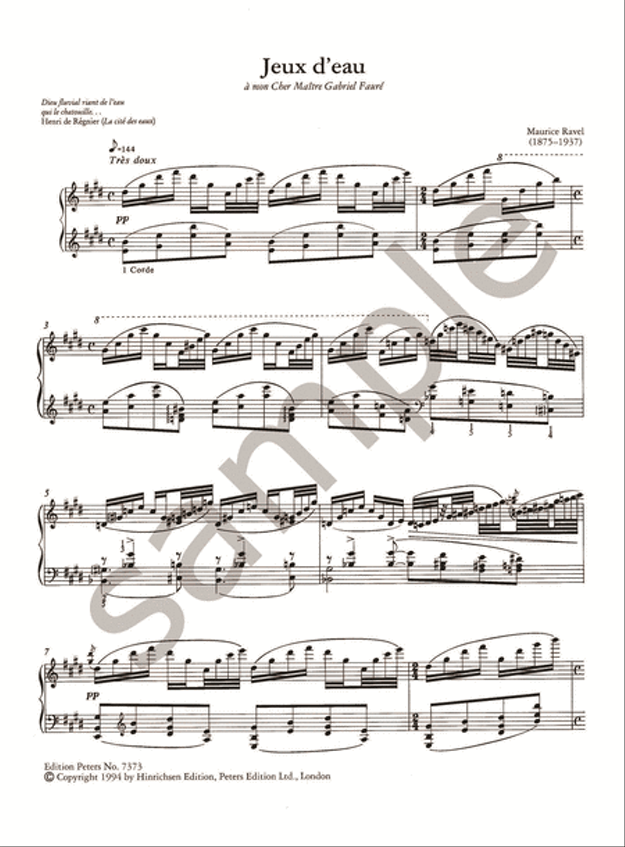 Jeux d'eau for Piano Piano scores gallery preview page 4