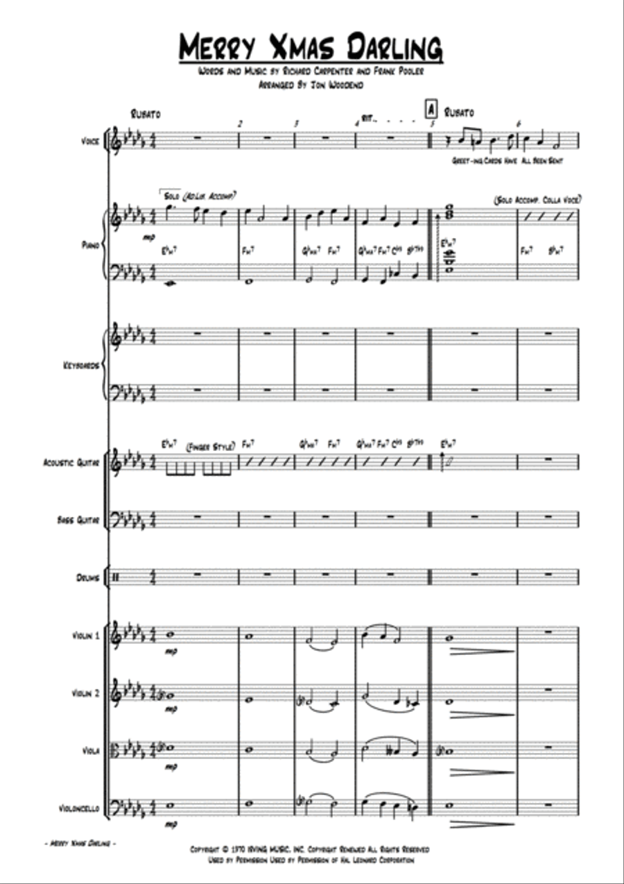 Merry Christmas, Darling Merry Christmas, Darling Chamber Orchestra scores gallery preview page 4
