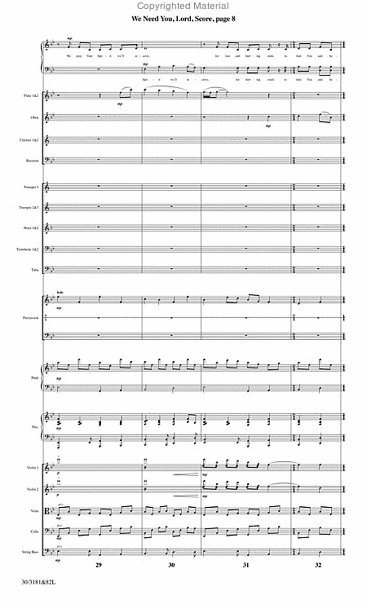 We Need You, Lord - Orchestral Score and Parts image number null