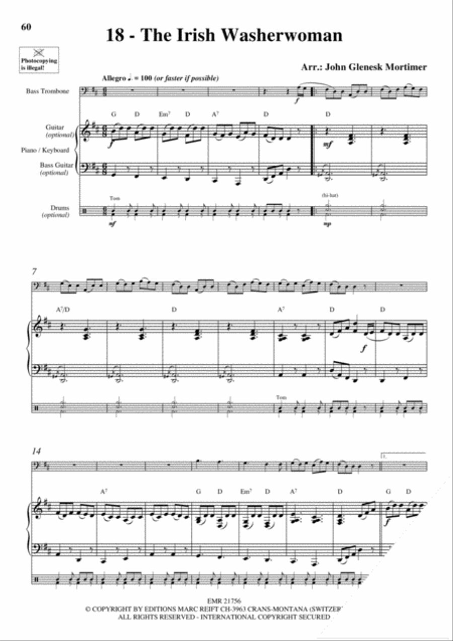 20 Celtic Hits Bass Trombone scores gallery preview page 20