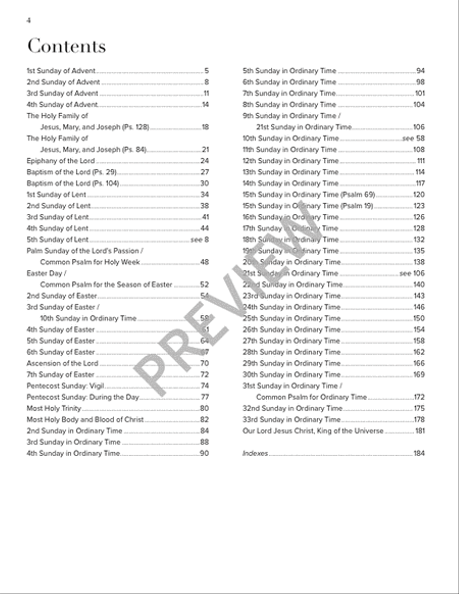 The Lyric Psalter, Year C Piano scores gallery preview page 6
