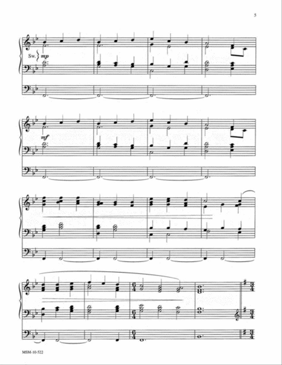 Three Hymn Settings for Organ, Set 1 Organ scores gallery preview page 4