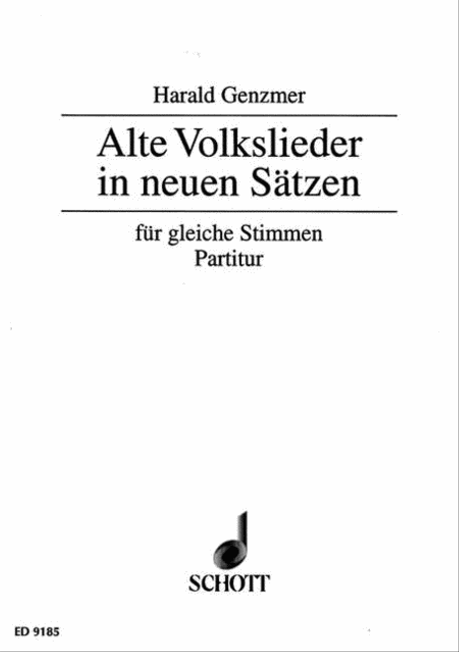 Alte Volkslieder in neuen Sätzen Women's Choir scores gallery preview page 1