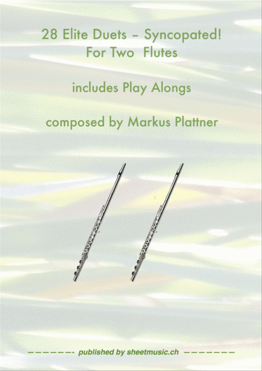 28 Elite Duets - Syncopated - for 2 Flutes Flute Duet scores gallery preview page 1