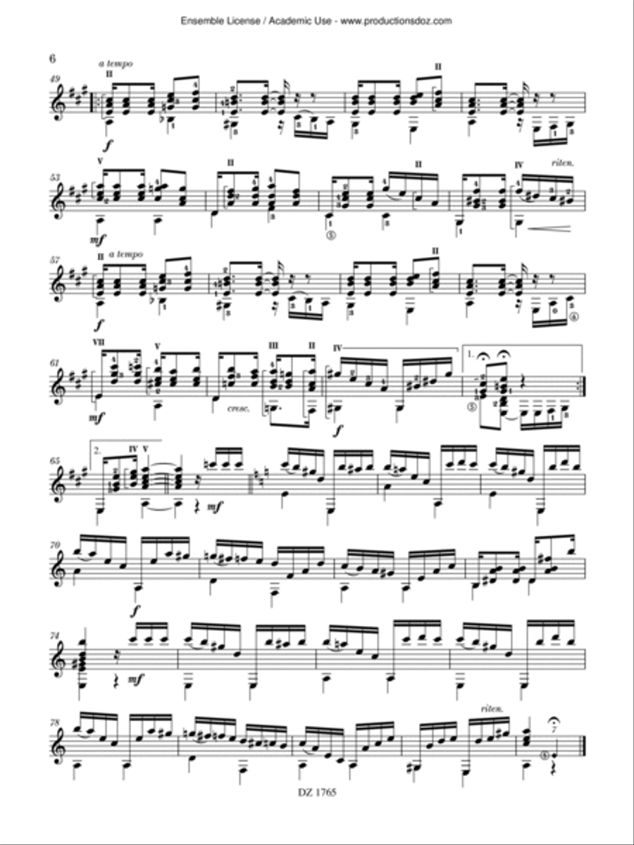 Les 4 saisons du chôro Classical Guitar scores gallery preview page 6