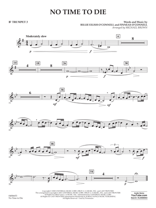 Book cover for No Time to Die (from No Time To Die) (arr. Michael Brown) - Bb Trumpet 3