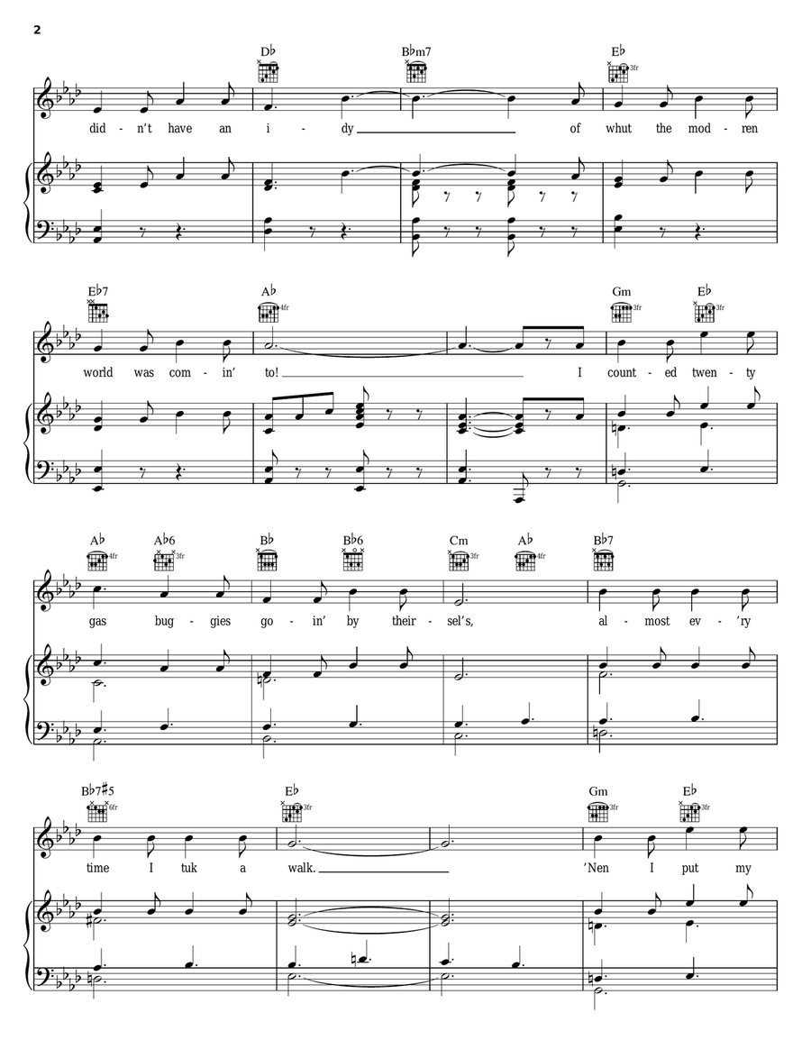 Kansas City (from Oklahoma!) Piano, Vocal, Guitar scores gallery preview page 2