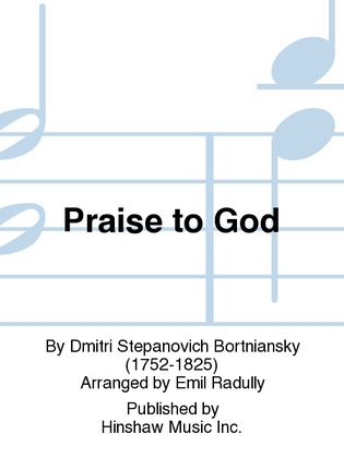 Book cover for Praise to God