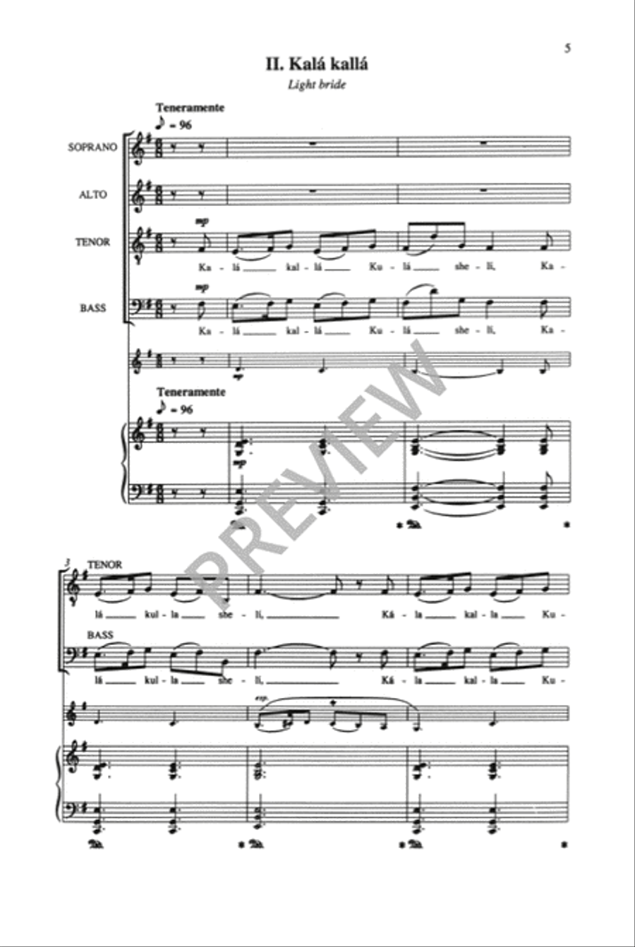 Five Hebrew Love Songs Five Hebrew Love Songs Choir scores gallery preview page 4
