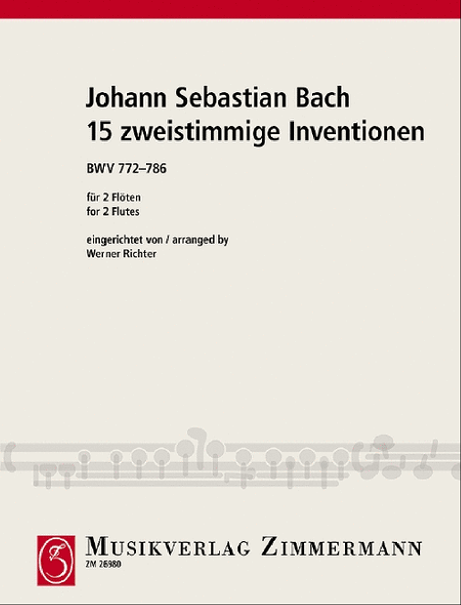 15 Two-Part Inventions Flute Duet scores gallery preview page 1