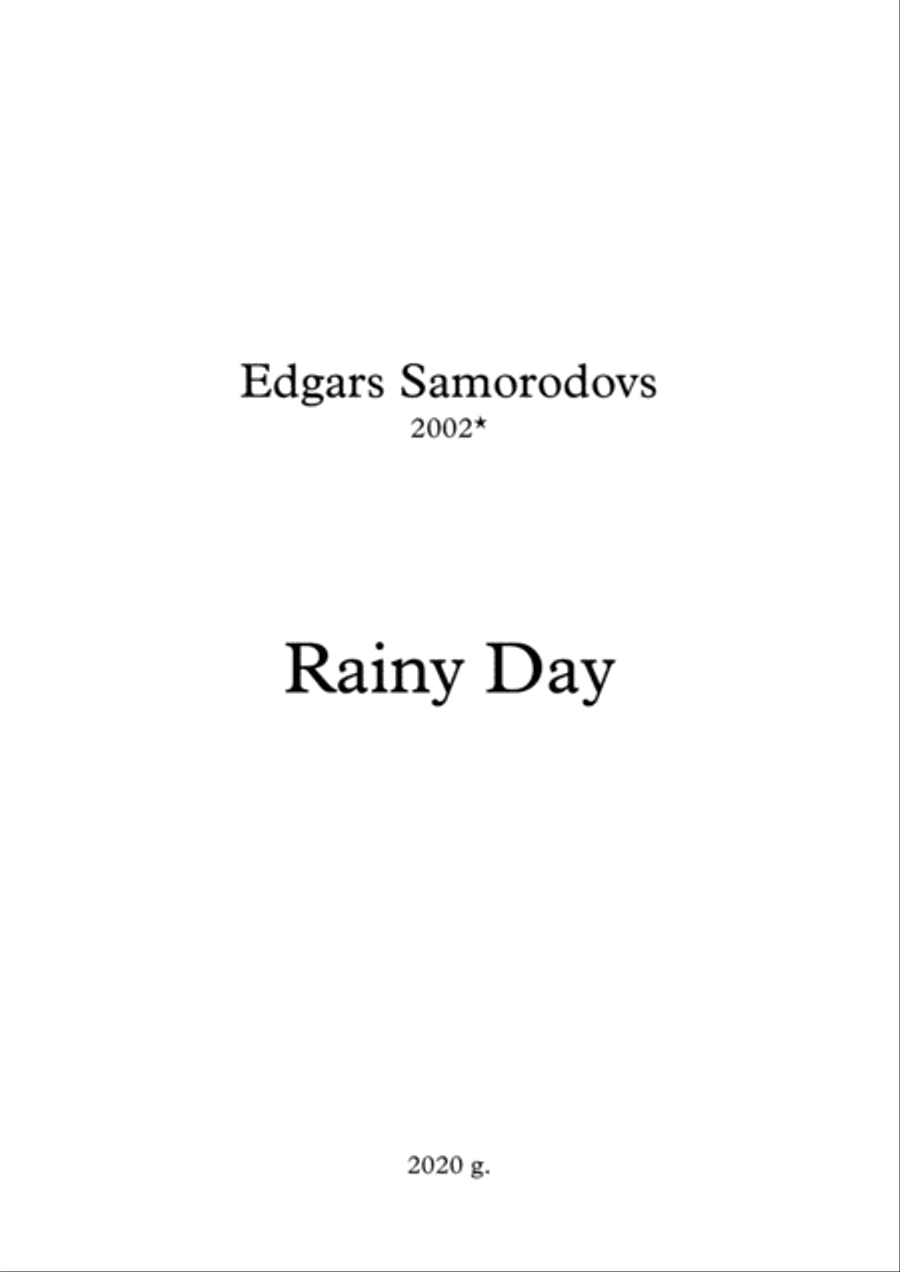 Rainy Day Piano Solo scores gallery preview page 1