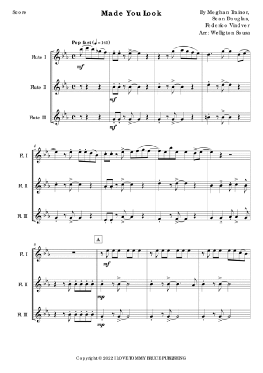 Made You Look Woodwind Trio scores gallery preview page 2