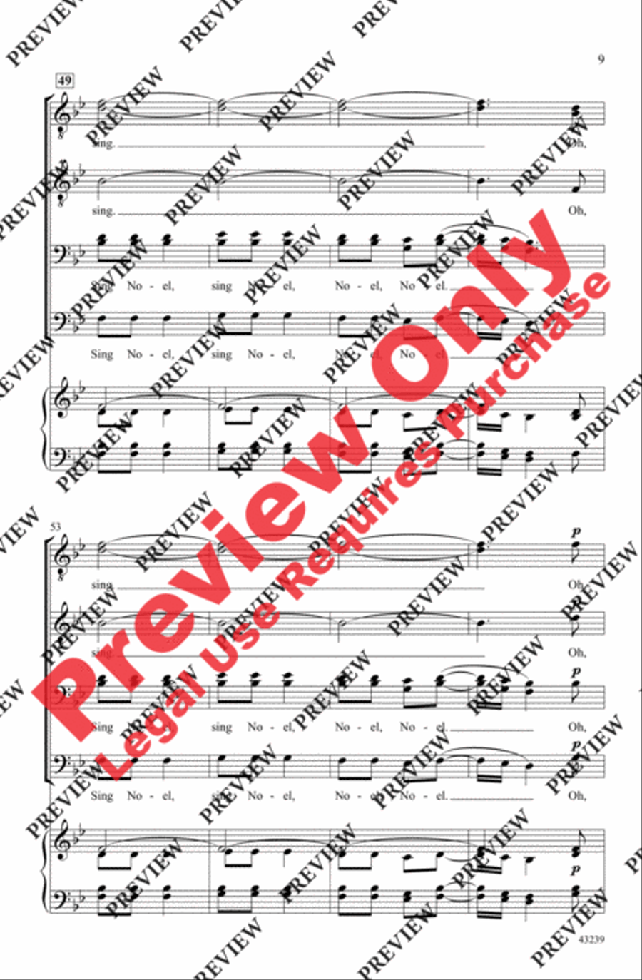 African Noel Men's Choir scores gallery preview page 9