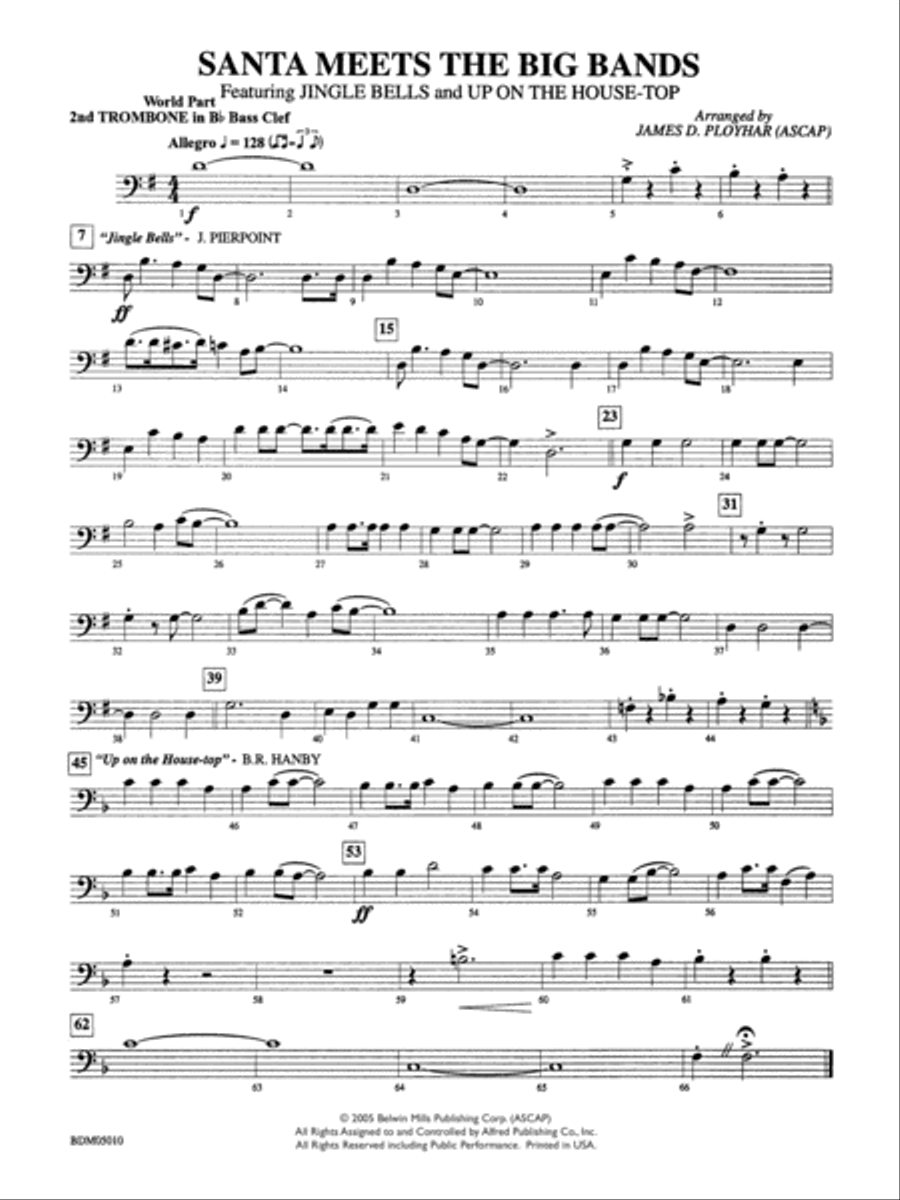 Santa Meets the Big Bands: WP 2nd B-flat Trombone B.C. Concert Band scores gallery preview page 1